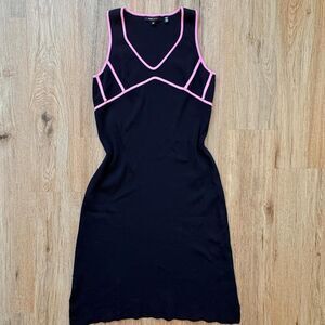 Bcbgmaxazria Women's Black and Pink Dress